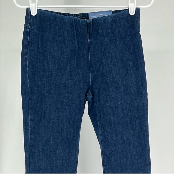 SOFT SURROUNDINGS NWT THE ULTIMATE SNAP UP LEGGINGS DARK BLUE DENIM WASH PETITE - Picture 14 of 15